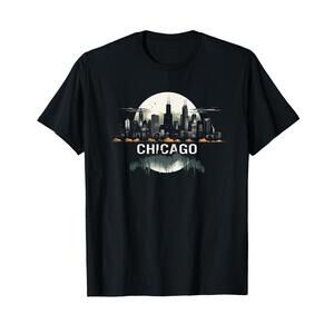 Chicago City Downtown Skyline TShirt 1